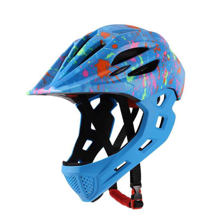 Adjustable Breathable Kids Bike Helmets Toddler Lightweight Full Face  Bicycle Helmets with LED Light Lazada PH