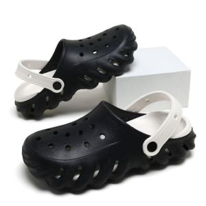 Korean Summer Mid-Heel Wedges Slipper For Women Fashion Comfortable Rubber Shoes Slip On  Casual Shoes
