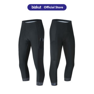 Bizkut Premium Pro 3/4 Cycling Tights Cargo Pockets 3D Gel Padded Compression Pants Men Women L3