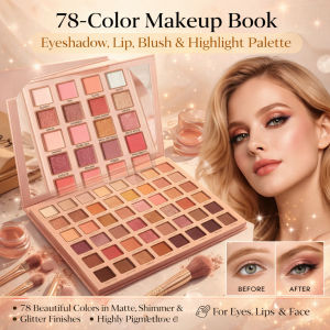 Professional Multi Color Eyeshadow Palette Blush Contour Makeup Kit Makeup Fivelayer Eyeshadow Palette Book Style Case Fine Texture Cosmetic Set For Daily Beauty Makeup
