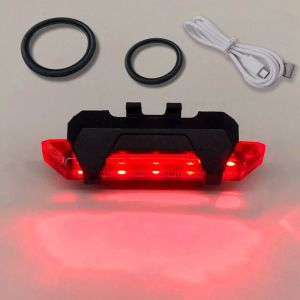 NOBLELYN Waterproof City Mountain Bike Bicycle Light Colorful Flashing Rear Bicycle Light Fashion USB Rechargeable Cycling Taillight