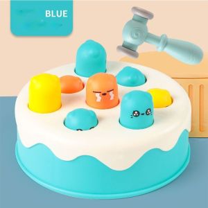 YOUSHI TOP Hình bánh Trò chơi gõ chủ đề động vật Phối hợp tay mắt ABS Đồ chơi chuột chũi Đáng yêu Nhận thức học tập Trò chơi đập chuột Hamster Trẻ em