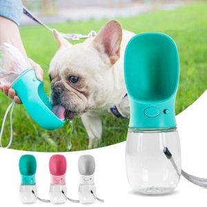 Leak-Proof Food Grade Plastic 350ml Portable Pet Water Bottle | Pets Leak Proof Portable Pet Water Bottle 350ml Leak Proof Portable Puppy Water Dispenser Drinking Feeder Bottle