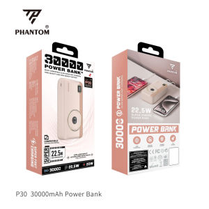 Pin dự phòng sạc nhanh iph 15 PHANTOM P30 30000mAh - hỗ trợ QC 22.5 và PD 20W (3 màu) Nhat Tin Authorised Store