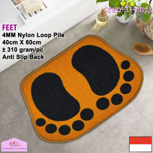 Tren-D-rugs - Keset kaki foot feet rainbow kiddies karakter alas pintu depan kamar tidur anak dapur kamar mandi dengan gel anti slip backing printed 40 cm x 60 cm - NMs