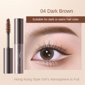 4 สีคิ้วมาสคาร่าครีมล็อคสีแต่งหน้าคิ้วย้อมง่ายอ่อนนุ่มแปรงธรรมชาติสม่ำเสมอติดทนนานกันน้ำสีคิ้วธรรมชาติ