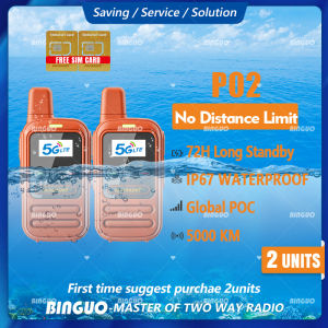 COD OKARADIO P02 Walkie Talkie Waterproof IP67 Handheld with AI Noise Reduction Global Unlimited Range PoC Radio Free SIM Included