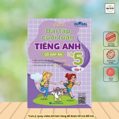 Sách - Global success Bài tập cuối tuần Tiếng Anh lớp 5 ( Có đáp án )
