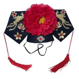 Elegant Champagne Courts Styles Hairpiece Concubine Ancient Costume Headwear for Weddings and Event