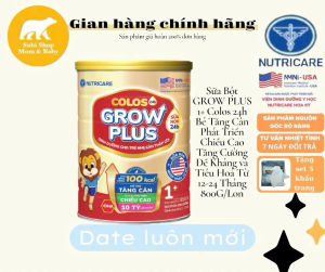 Sữa bột Nutricare Colos 24h Grow Plus 1+ LON 850G giúp trẻ phát triển toàn diện