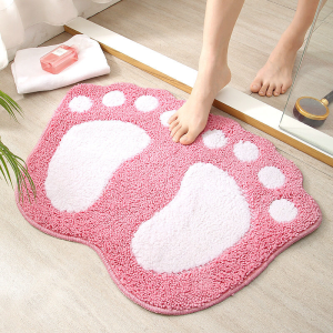 [In Stock] Anti Slip Bath Mat Super Soft Fluffy Flocking Carpet Absorbent Anti Slip Floor Mat for Bathroom Toilet Kitchen Home Decor Rugs 防滑浴垫地毯