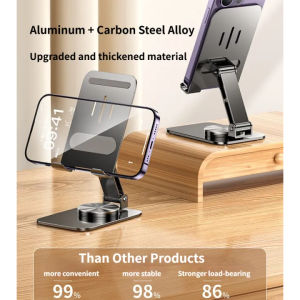 360° Adjustable Mobile Phone & Tablet Holder/Stand (Material upgrade--Aluminum and carbon steel alloys)