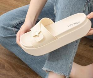 Sandal Slop Wedges Jelly Karet Plain Mainan Bintang MKY V211-0031 36-41