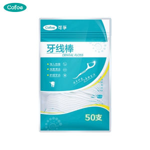 Cofoe 100pcs Dental Floss Sticks Oral Teeth Cleaning Flat Wire Toothpick Portable Flossing Tooth Picks Tooth Gap Care Stick超细牙线清洁口腔护理