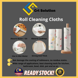 Cleaning Cloth Dish Cloth Towel Dish Cloth Paper Towel Cloth Wiping Cloth Tisu Dapur 50 Sheet In a Roll