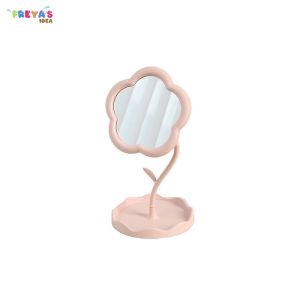 FR-K181 Cermin Aesthetic Stand Mirorr Flower Kaca Meja Rias / Cermin Bunga Standing Mirror Rotating
