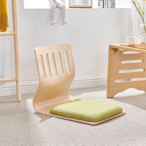 SOFTHOME With Backrest Space Saving Chair for Tatami Bed Dorm Legless Japanese Korean Style Cushion