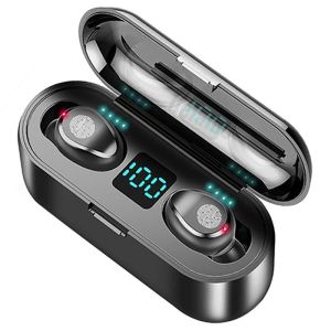 coverme headset bluetooth TWS F9 clean sound soft touch 2000 mAH bisa ngecas HP