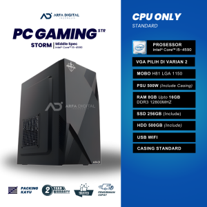 PC Fullset Gaming Editing LiveStreaming Intel Core i5-4570 STORM | RAM 16GB - SSD 256GB | CPU Murah