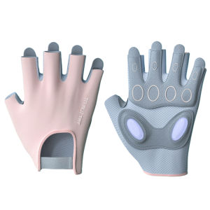 ถุงมือปั่นจักรยานกลางแจ้ง ถุงโยคะ ถุงมือซิลิโคนดูดซับแรงกระแทก ถุงมือครึ่งนิ้วสำหรับเล่นกีฬา ถุงมือ fitness หลายสี คุณภาพดี ทนทาน