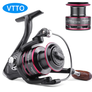 VTTO รอกตกปลา500-7000สปินโลหะหมุน Reel ลากสูงสุด8KG 4.7:1 5.2:1อะไหล่สำรองที่ม้วนในน้ำเค็มอุปกรณ์ตกปลา