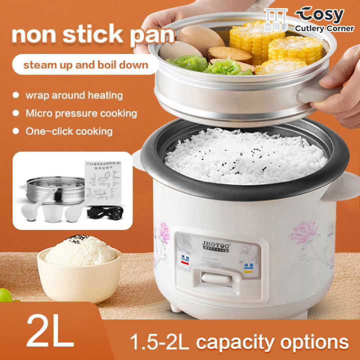 Mini Rice Cooker 1.5L/2L Standard Multi Function Electric Cooker With