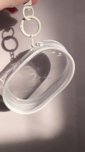 Transparent Collapsible Storage Box Portable Cable Earphone Charger Organizer Pouch with Hook