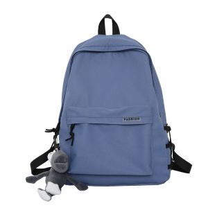 กระเป๋าเป้สะพายหลัง ลําลอง มีสไตล์เรียบง่าย ความจุขนาดใหญ่ เหมาะสําหรับแล็ปท็อป กระเป๋านักเรียน ทําจากผ้าไนลอน พร้อมส่ง4สี