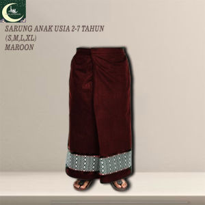 SARUNG INSTAN ANAK BAHAN KATUN (2-7TAHUN) SIZE S M L XL