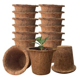 Degradable Coconut Palm Seedling Pot Flowers Green Plants Nutrient Pots Planting Pot Nutrient Bowl Burial Soil Cutting Flowerpot