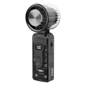 EDHO5 100 Speeds Personal Cooling Fan Portable Foldable Folding Travel Fan Personal Cooling LED Display Electric Mini Turbo Fan Outdoor