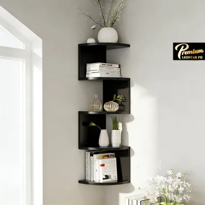 Wall Shelf Minimalist Floating Wall Mount Corner Shelves Storage Rack Solid Wood Book shelf Decorate