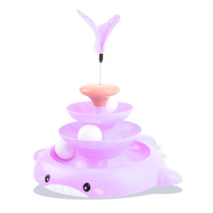 Mainan Kucing Menara Set Mainan Kucing Tumbler Kucing Interaktif Play Toy / Tongkat Kucing Lucu Mainan 4 Tingkat