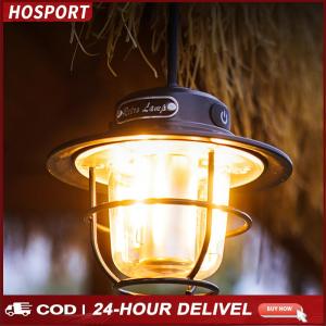 LED Camping Lamp Vintage 200LM Portable Camping Light Stepless Dimming Type-C USB Rechargeable for Outdoor Adventure