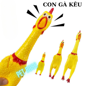 ĐỒ CHƠI CON GÀ LA HÉT CHO THÚ CƯNG CHÓ MÈO GẶM CẮN CÓ TIẾNG KÊU SIZE 28/36CM