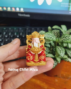 Miếu Thần Tiền 4.2cm combo bàn thờ Thần Tài may mắn decor decor phòng trang trí quà tặng