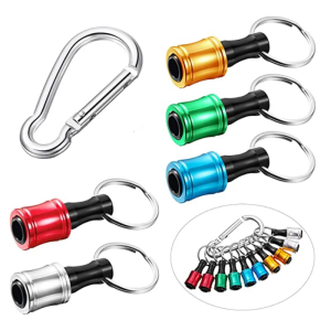 10 Pieces 1/4 Inch Hex Shank Keychain Extension Bar Screwdriver Bits Holder Socket Adapter Screw Adapter