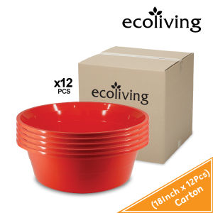 ECO LIVING CARTON DEAL 12Pcs/Pack 12/14/16/18Inch Travel Face Washing Foot Bath BucketBasinBaldiECO-144567-12