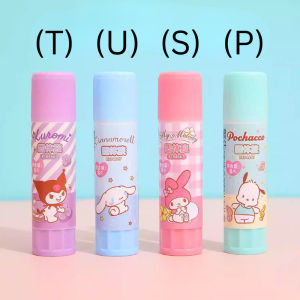 Gam Stick Sanrio Comel Kuromi Hello Kitty Cinnamoroll Untuk Kanak Kanak Pelajar DIY Kraf Tangan Sanrio Glue Stick Dessert Party Solid 9g DIY Glue Safe Stationery三丽欧甜品派对固体胶棒儿童9g学生用手工胶水幼儿高粘度diy制作材料专用手帐安全强力文具用品 A235
