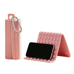 CANGI8 Bendable Silicone Phone Holder Adjustable Flexible Foldable Phone Stand Novelty Anti-slip Smartphones Support Bracket Watching Videos