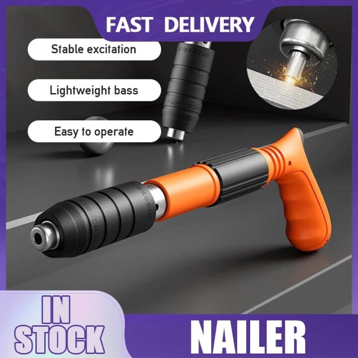 Integrated Air Nailer Machine Woodworking Home Diy Installation Wall Fastener Rivet Low Noise