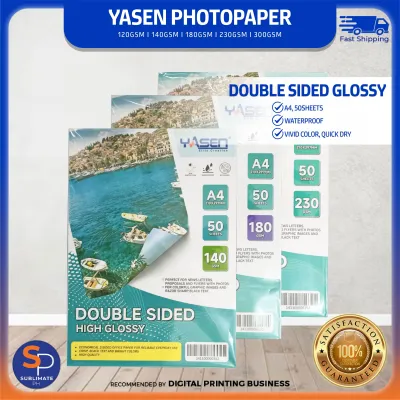 Yasen A4 Photo Paper Double-Sided Glossy Waterproof 50 Sheets 120/140/180/230/300GSM