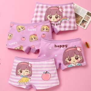 4pcs Cartoon Girls Underwear Printing Panties Daughter Short Pantie Girl panty (1-10 Years)