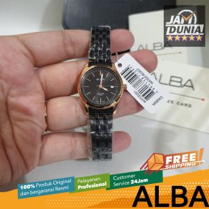 ALBA ORIGINAL - ALBA AH7CE2 X1 ALBA AH7CE2X1 Women LA - Hitam - Stainless Steel - Diameter 2.6CM- Water Resist 50 Meter - Jamdunia / Jam dunia JD18 # Jam Tangan Wanita Jam Tangan Cewek Jam Tangan Anti Air + ALBA AH7C E2 AH 7C E2 X1 AH7 S003