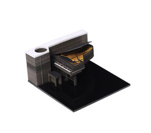 3D stereo notepad paper sculpture creative 3D notepad piano sticky notes 3D 立体便签本纸雕创意 3d便签纸钢琴便利贴