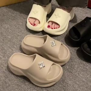 [Free Shipping] WomenS Thick-Soled Slippers 2025 New Summer Model Height-Increasing Suitable For Home And Outdoor Wear Non-Slip For Seaside And Beach Use Eva Sandals
