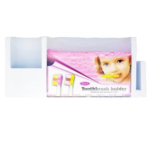 Fresh White Toothbrush toothpaste 6 slots 3-in-1 Holder organizer (Large)