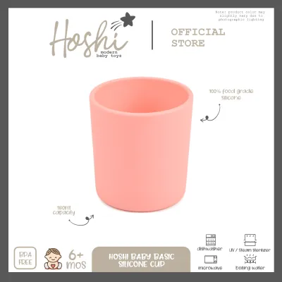 Hoshi Baby Basic Silicone Open Cup 100% Food Grade Silicone BPA Free for Infant Toddlers 6Mos+