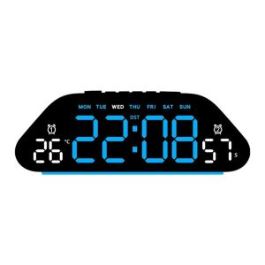 WENSH Temperature Display LED Alarm Clock Large Screen Humidity Display Electronic Clock Countdown Timer Multifunctional Digital Clock Living Room