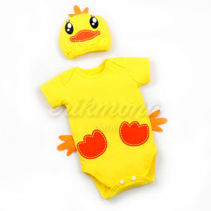 🦆 Baju Jumper Bayi Bebek Kuning 🦆 Yellow Duck Baby Romper 🦆